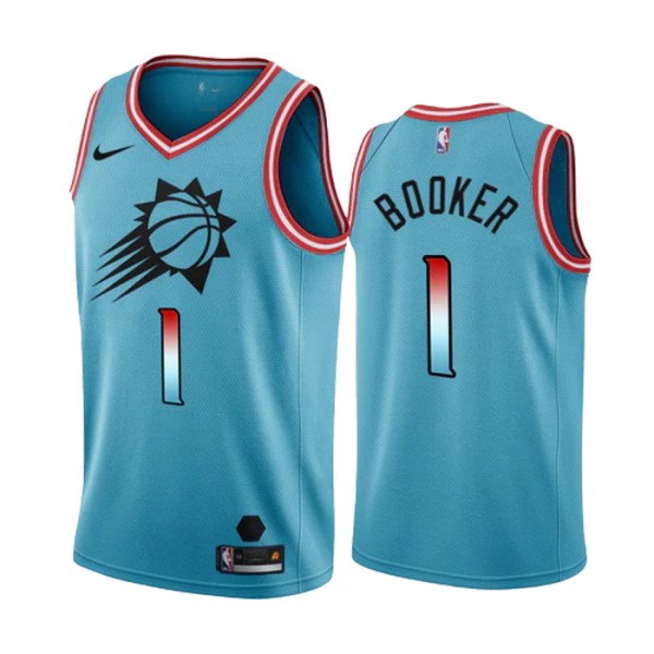 Phoenix Suns Trikot Devin Booker 1 Nike 2022-23 City Edition Blau Swingman - Herren Phoenix Suns Trikot Devin Booker 1 Nike 2022-23 City Edition Blau Swingman - Herren